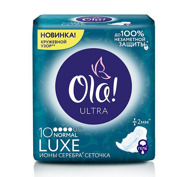 фото упаковки Ola! Ultra Luxe Normal прокладки Ионы серебра