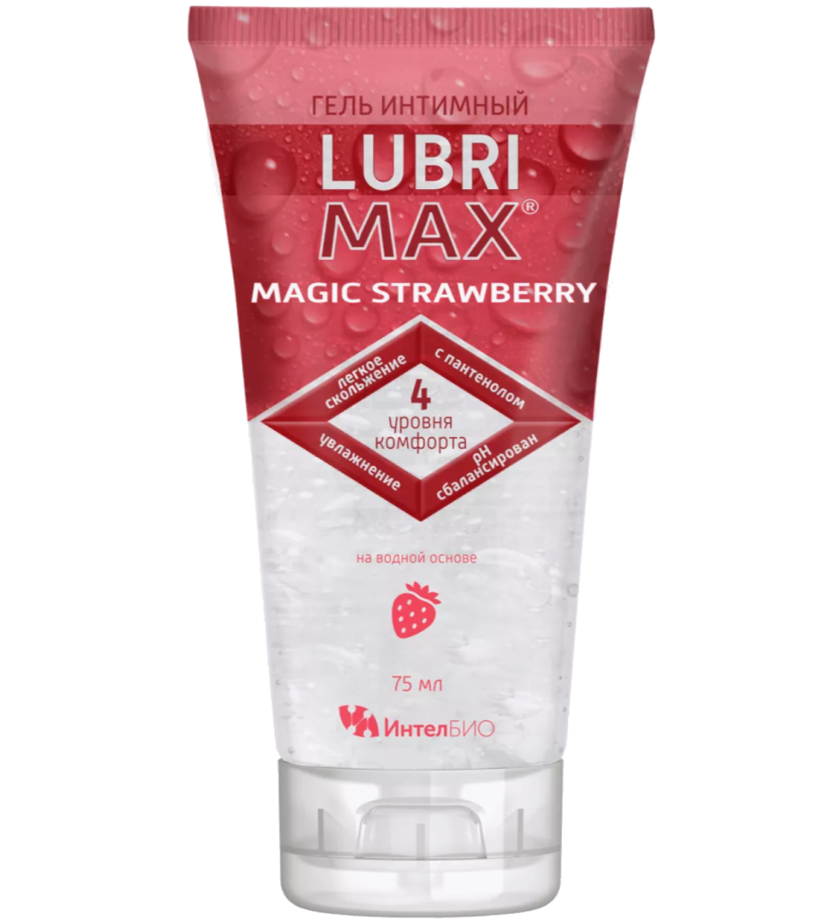 фото упаковки Lubrimax Magic Strawberry гель-смазка интимный