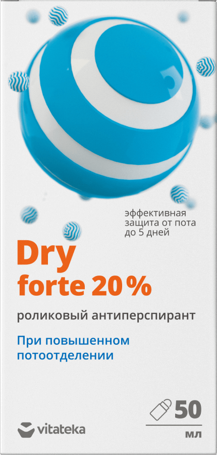 фото упаковки Витатека Dry Forte роликовый антиперспирант 20%