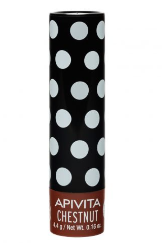 Apivita Уход для губ увлажняющий, бальзам для губ, оттенок Каштана, 4, 4 г, 1 шт.