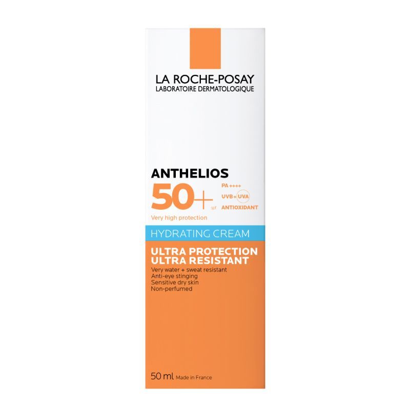 фото упаковки La Roche-Posay Anthelios SPF50+ крем увлажняющий солнцезащитный