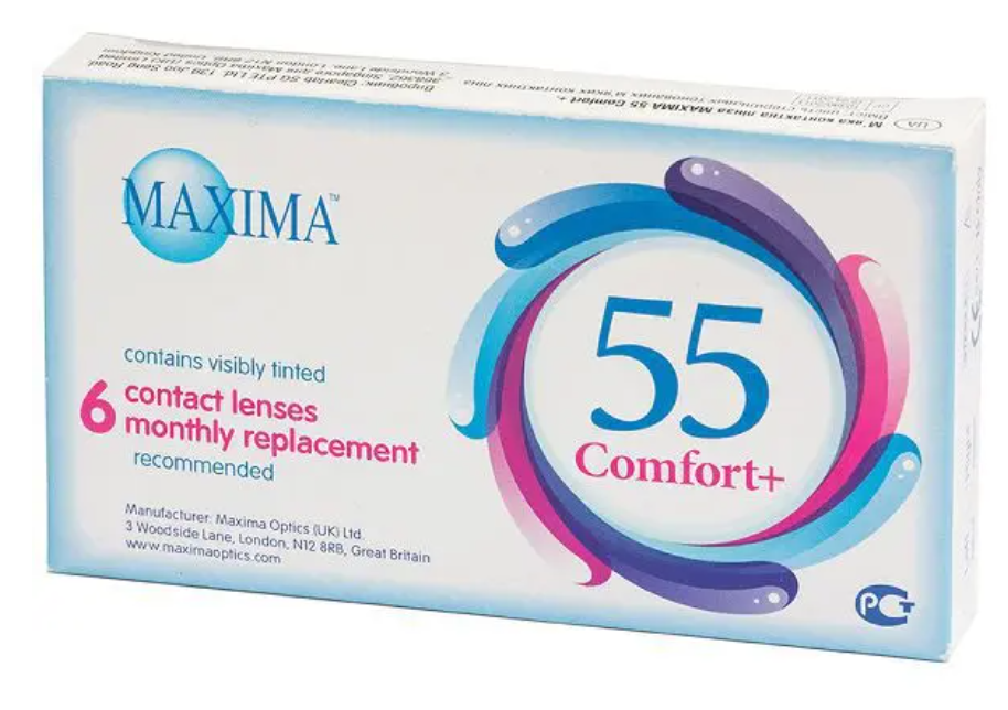 фото упаковки Maxima 55 Comfort+ Контактные линзы на месяц