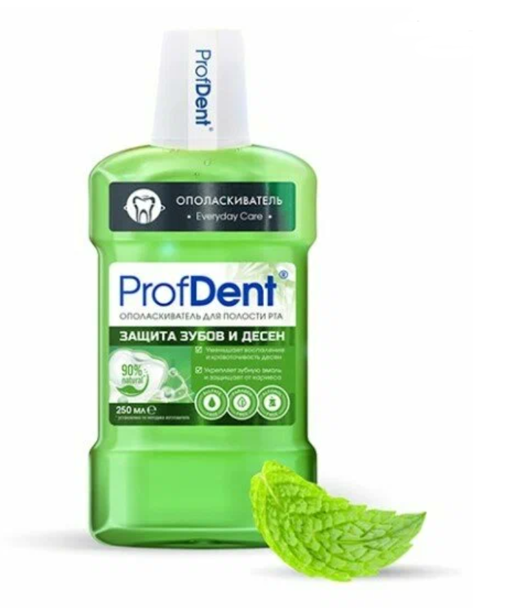 фото упаковки ProfDent ополаскиватель для рта защита зубов и десен