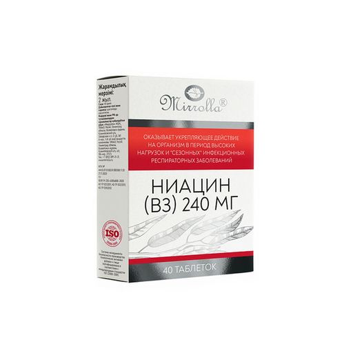 Mirrolla Ниацин В3, 240 мг, таблетки, 40 шт.