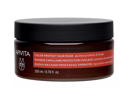 Apivita Маска для окрашенных волос, маска для волос, с протеинами киноа и медом, 200 мл, 1 шт.