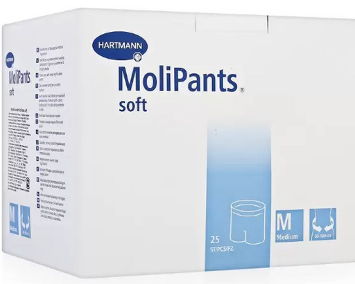 MoliPants Soft штанишки для фиксации прокладок, Medium M (2), штанишки удлиненные, для фиксации прокладок Molimed и Moliform, 25 шт.