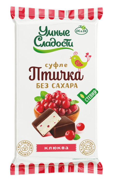 Умные сладости Конфеты суфле нежное, клюква, 215г, 1 шт.