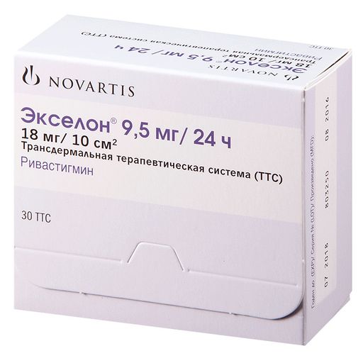 Экселон, 9.5 мг/сут, трансдермальная терапевтическая система, 30 шт.