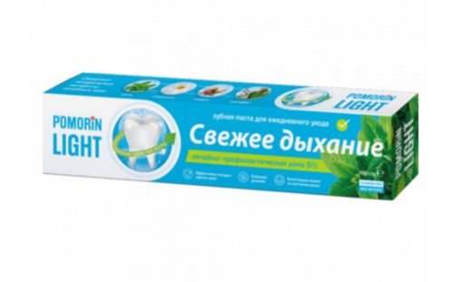 Pomorin Light Свежее дыхание Зубная паста, паста зубная, 100 г, 1 шт.