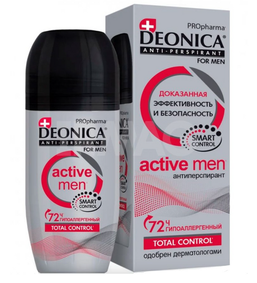 Deonica PROpharma Антиперспирант Active men, антиперспирант ролик, 50 мл, 1 шт.