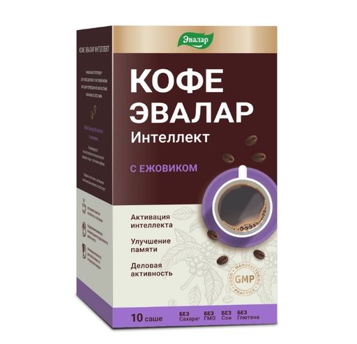 Кофе Эвалар Интеллект, порошок, 8 г, 10 шт.