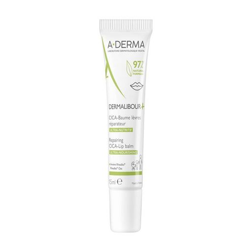 A-Derma Dermalibour+ Бальзам для губ восстанавливающий, ультрапитательный, 15 мл, 1 шт.