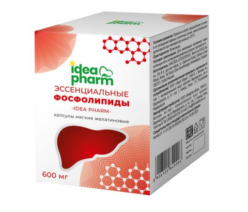 Idea Pharm Эссенциальные фосфолипиды, 600 мг, капсулы желатиновые мягкие, 60 шт.