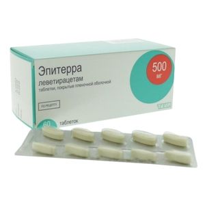 Эпитерра, 500 мг, таблетки, покрытые пленочной оболочкой, 60 шт.