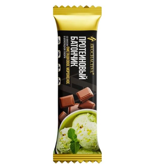 Awochactive Батончик протеиновый, фисташковое мороженое, 40г, 1 шт.